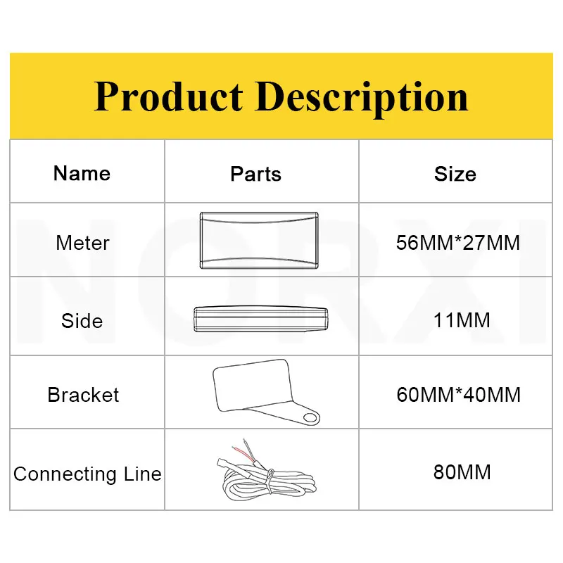 Motorcycle meter voltmeter Water temperature mini Super blog digital 6V 12V Electromobile thermometer Gauge Car volt Meter