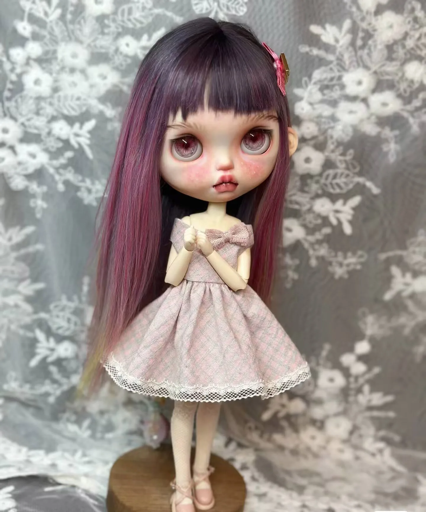 1 قطعة نمط فتاة حلوة 2025 Blythe/Landoudou فستان الشمس قطعة واحدة القوس (يصلح لولو ، yymy24 ، Ob22 ، 24 ، 26 ، زون ، جيني) #4