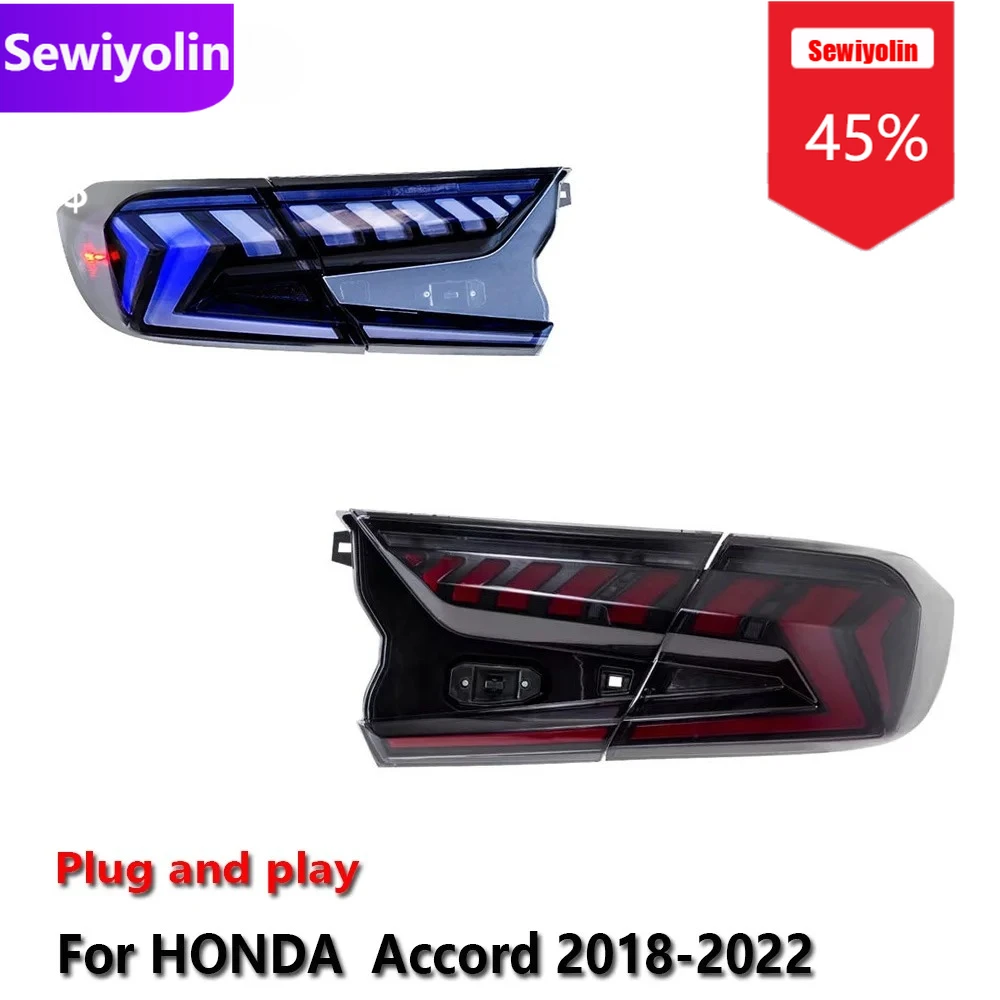 

Car DRL LED Tail Light Assemblies For HONDA Accord 2018-2022 Auto Fog DRL Brake Turn Signal Lamp Plug And Play