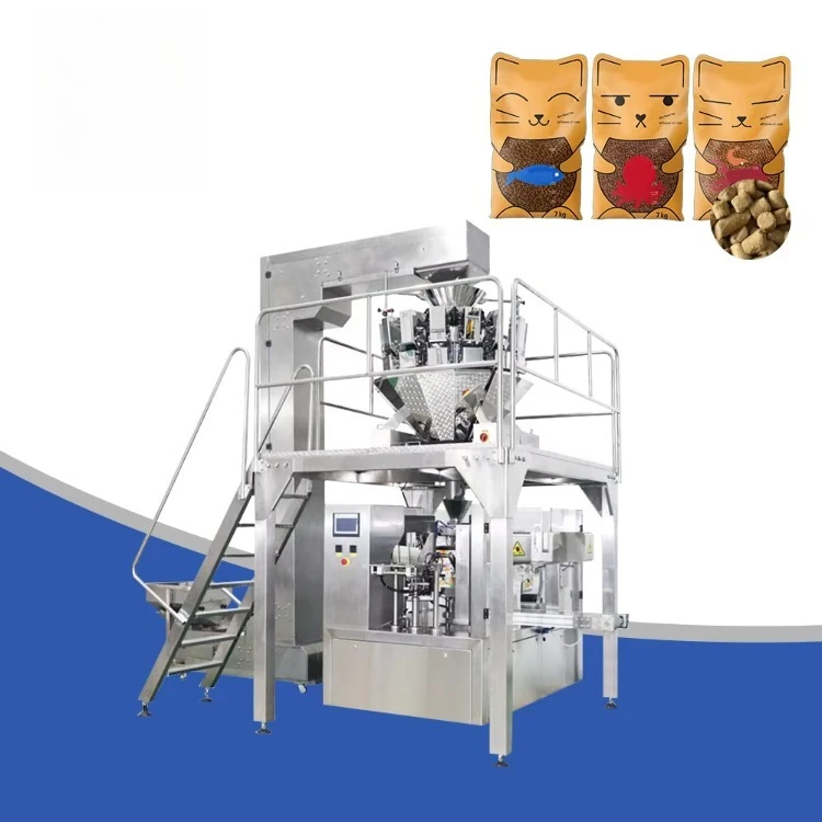 Accurate Auto-Feeding SUS304 Sugar Filling Capping Rotary Premade Bag Packing Machine