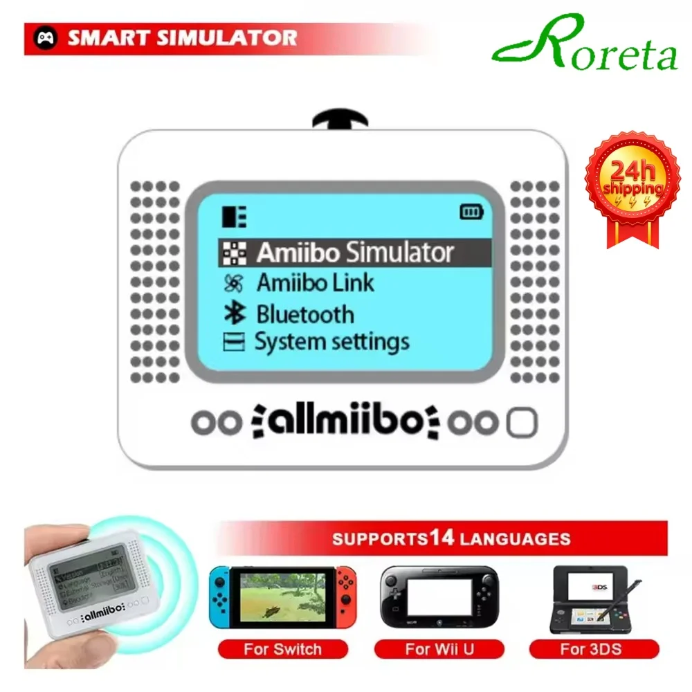 For Allmiibo Chargeable Intelligent Simulator Emulator Bluetooth-Compatible Universal Writer for Switch/Wiiu Gaming Accessories