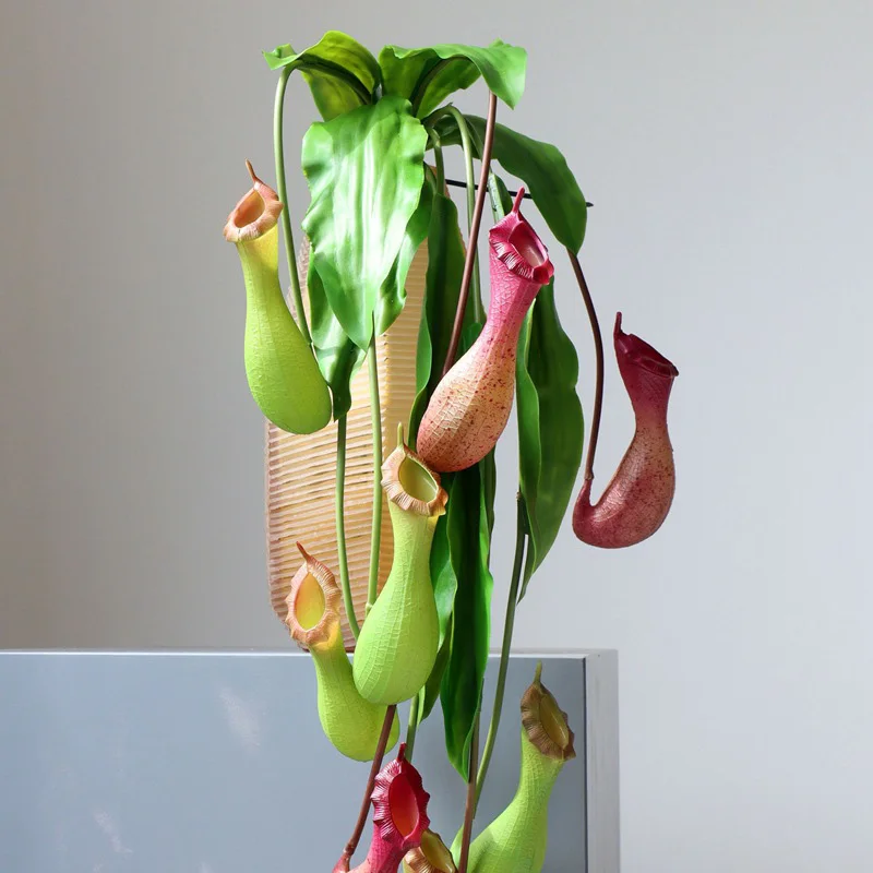 Hanging Green Plants Artificial Pitcher Plants Plastic Flytraps Flower Arrangements Greenery Accessories Wall Decoration Plants