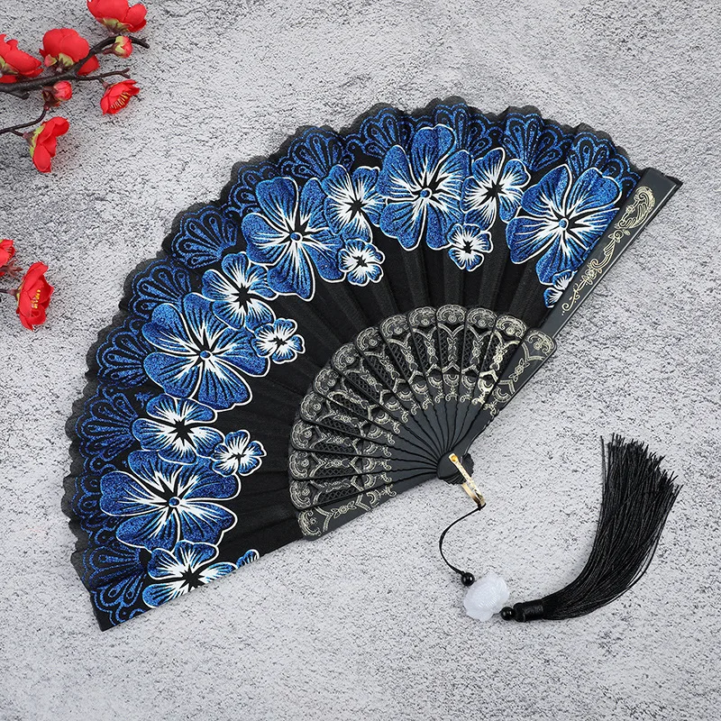 Chinese Style Ancient Fan Plastic Folding Fan Hanfu Fan for Women japanese home decor  abanicos de mano