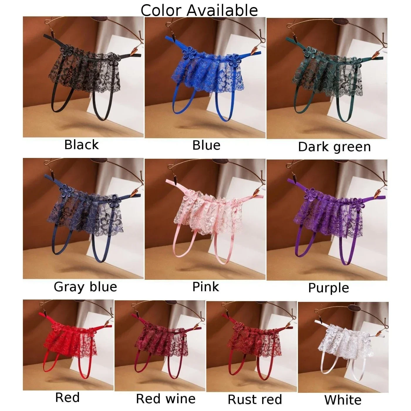 Lace Briefs Length Lingerie Nylon Open Panties Underwear 18 Cm 22.0-31.5 Inch 56-80 Cm 7.1 Inch Briefs G-String