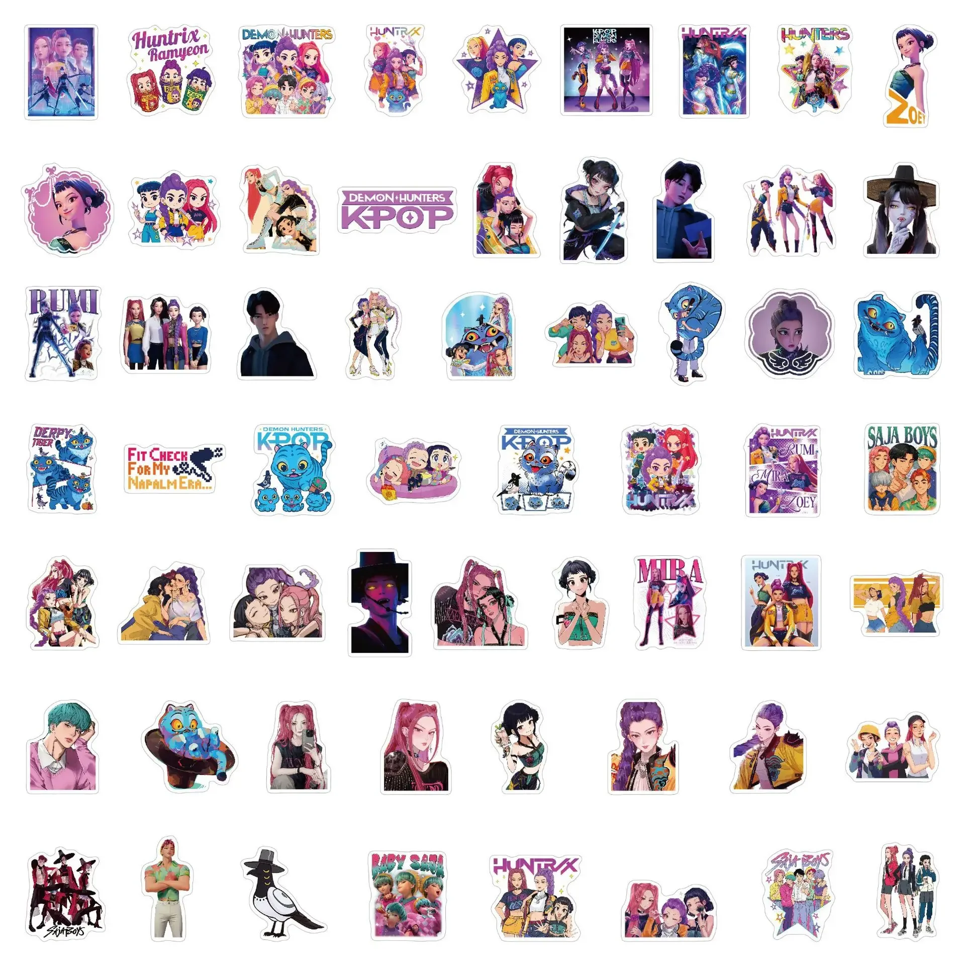 60Pcs Anime Girls Lumi Mila Zoi Witch Hunter Stickers Waterproof Diy Stickers for Laptop Phone Water Bottle Luggage Skateboard - view 4