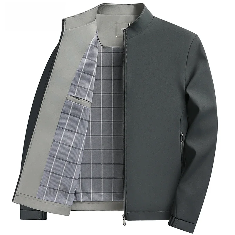 

TUCANO New Men's Jaet Loose Fit Busin Casual Midlife Stand Collar Autumn Spring Outerwear Polyester Fiber Long Sve