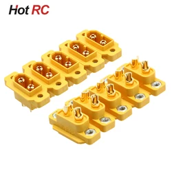 Amass XT60E-M XT60E XT60 Brass Gold Plated Male Plug Screws Mountable Connector For Racing FpV/ Multicopter Fixed Board DIY