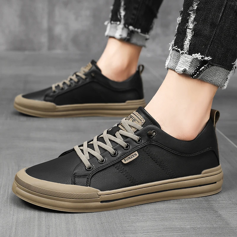 Men Sneakers Comfort Classic Shoes Sports Shoe Men's Shoes New Breathable Men's Men's Low-Top Leather Sneakers Soft