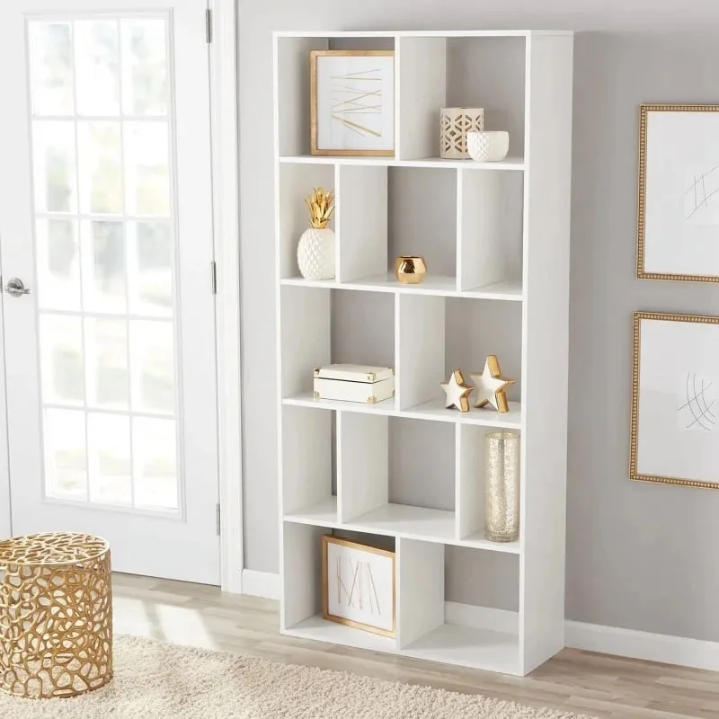 12-Cube Shelf Bookcase, White,Clean design works well with many room styles,32.01