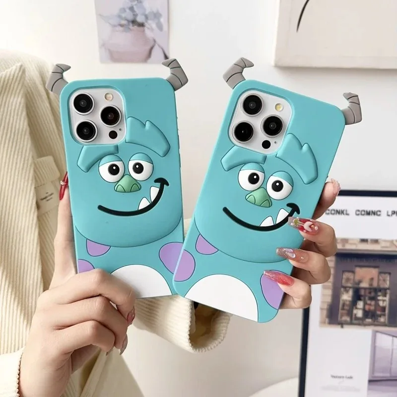 For Samsung Galaxy S21 FE S23 FE S23 Ultra S24 Ultra A04s 3D Hermoso Sulley Cartoon Monster Silicon Soft Phone Case