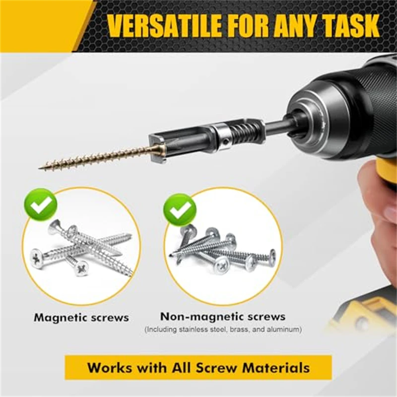 1/2Pcs Spring Loaded Screw Holder Bit Anti-drop Screwdriver Bit for Electricians Mechanics DIY Home Repair Universal Screw
