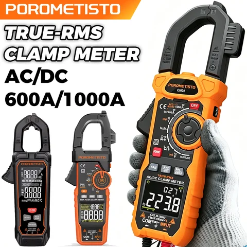 Digital Clamp Meter Multimeter AC/DC 600A/1000A Ammeter True RMS Multimeter High Precision Capacitance NCV Ohm Hz Voltage Tester