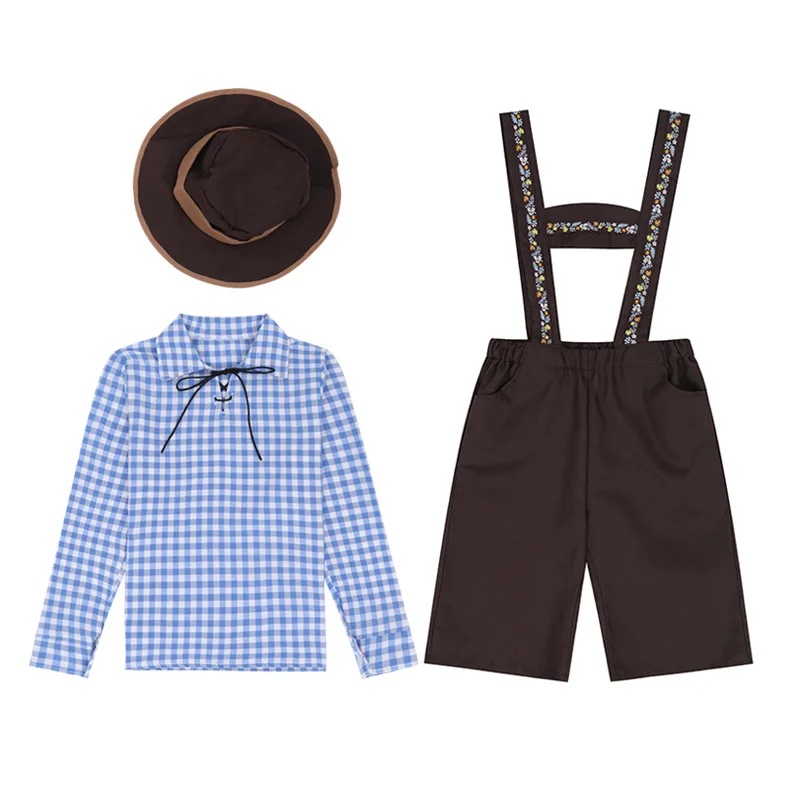 Crianças meninos oktoberfest trajes crianças bávaro lederhosen outfit cosplay carnaval festa de halloween