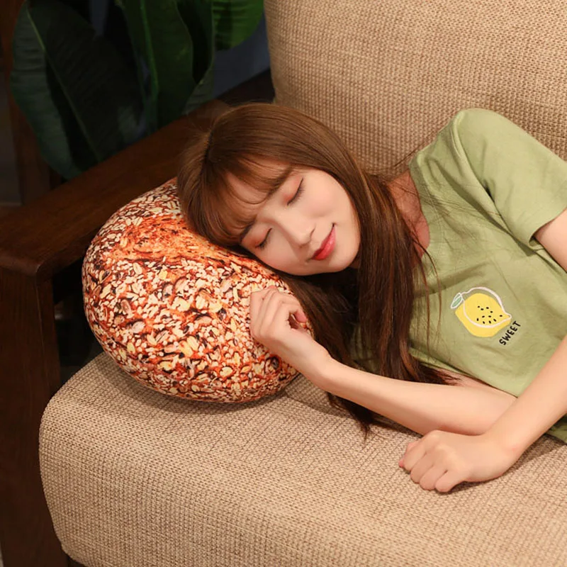 หมอนอิงตุ๊กตาอาหาร รูปทรงแฮมเบอร์เกอร์ ฮอทดอก พิซซ่า ขนมปัง นุ่มสบาย รองรับศีรษะ เหมาะสำหรับตกแต่งโซฟา