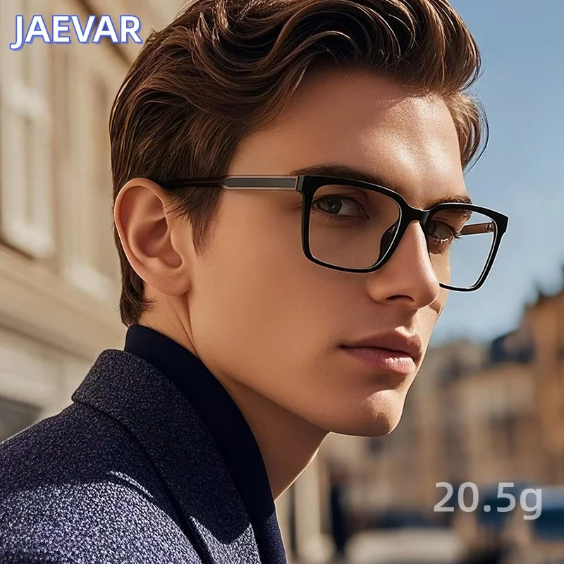 

JAEVAR New TR90 Glasses Frame Simple Square Men's Glasses Frame Anti Blue Light Optical Prescription Frame LS091