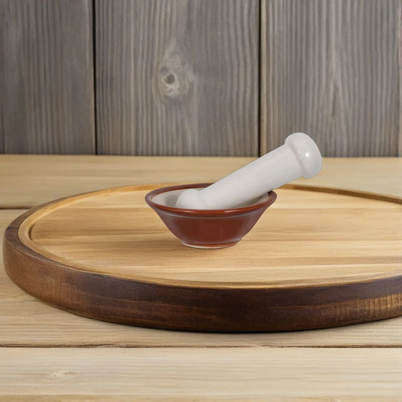 Japanese Ceramic Suribachi Grinding Bowl Pestle Set Non-Slip Base Garlic Spice Crusher Food Grinding Mortar Bowl Traditional