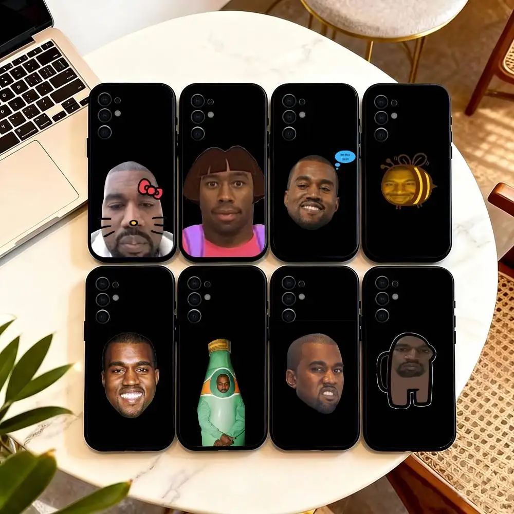 

Funny Singer Kanye West Ye Clear Phone Case For Samsung S25,S24,S21,S22,S23,S30,Ultra,S20,Plus,Fe,Lite,Note,10,Black Cover