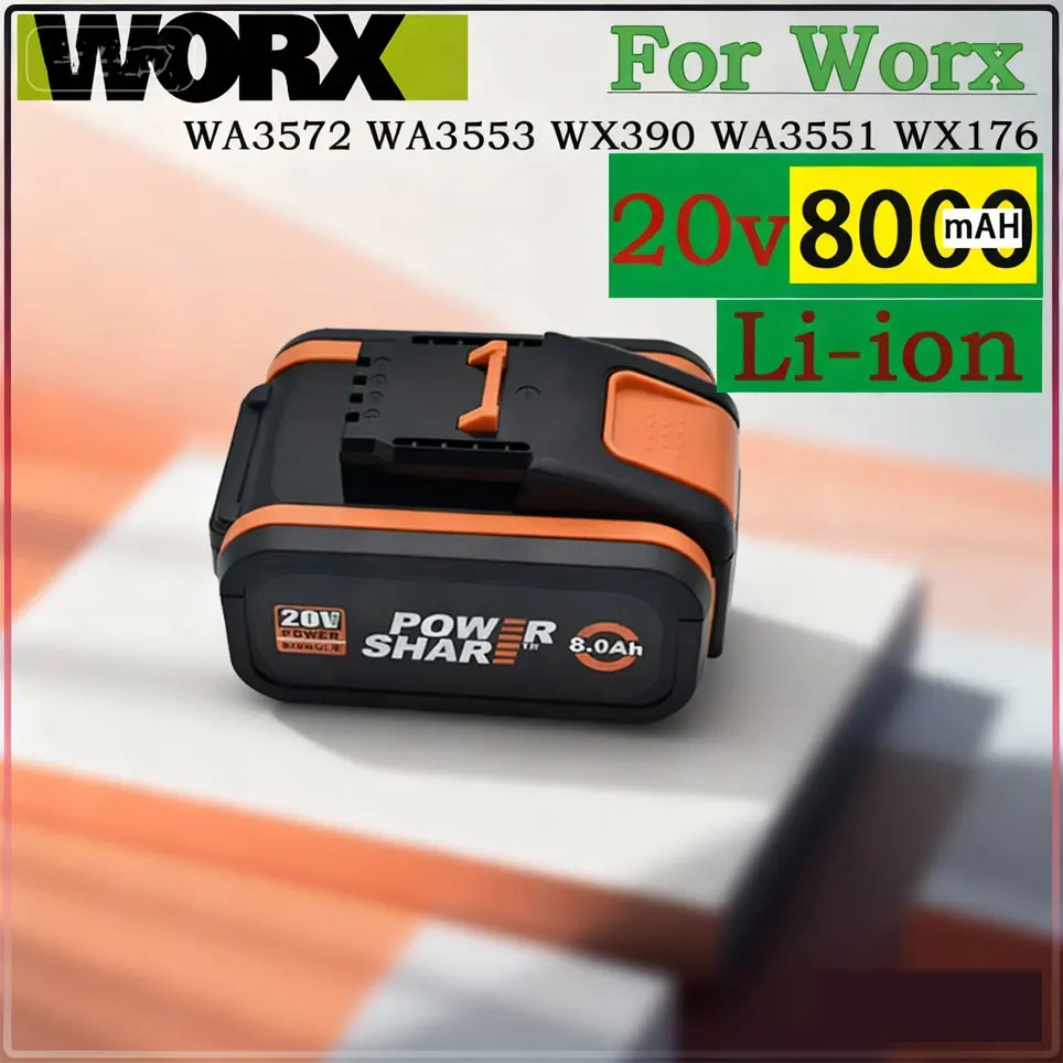 WA3553/WA3551 Worx Batterie de remplacement Li-Ion 20V pour outils électriques sans fil WA3551 WA3572 WA3553 WX390 WX176 WX178 WU268
