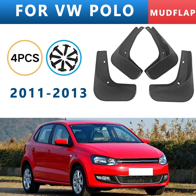 

Mud Flaps Fit for VOLKSWAGEN POLO 2011-2013 2012 Mudguards Tire Fenders Splash Proof Accessories Wheel Guards 4ps