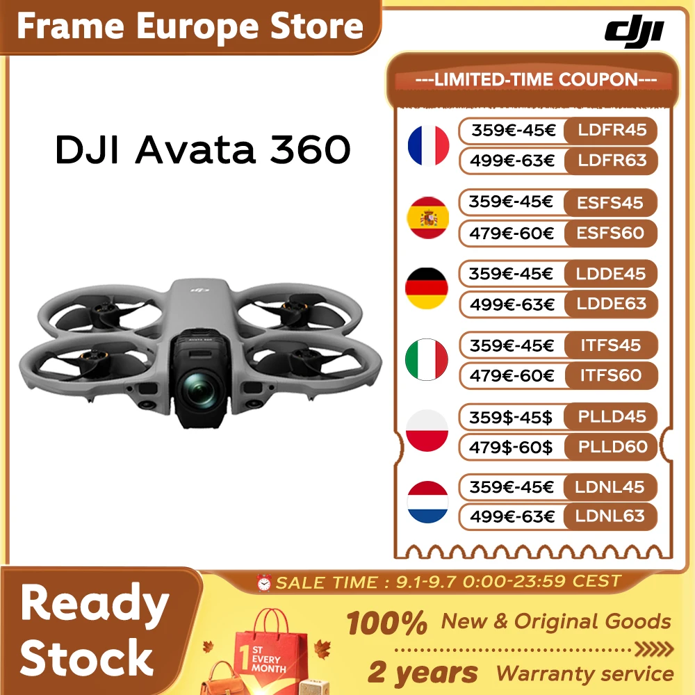 【LOCAL+】Nouveau drone DJI Avata 360 avec capteur 1 pouce, drone panoramique HDR 8K, mode objectif unique 4K, portée de 20 km, transmission 4G améliorée, FPV