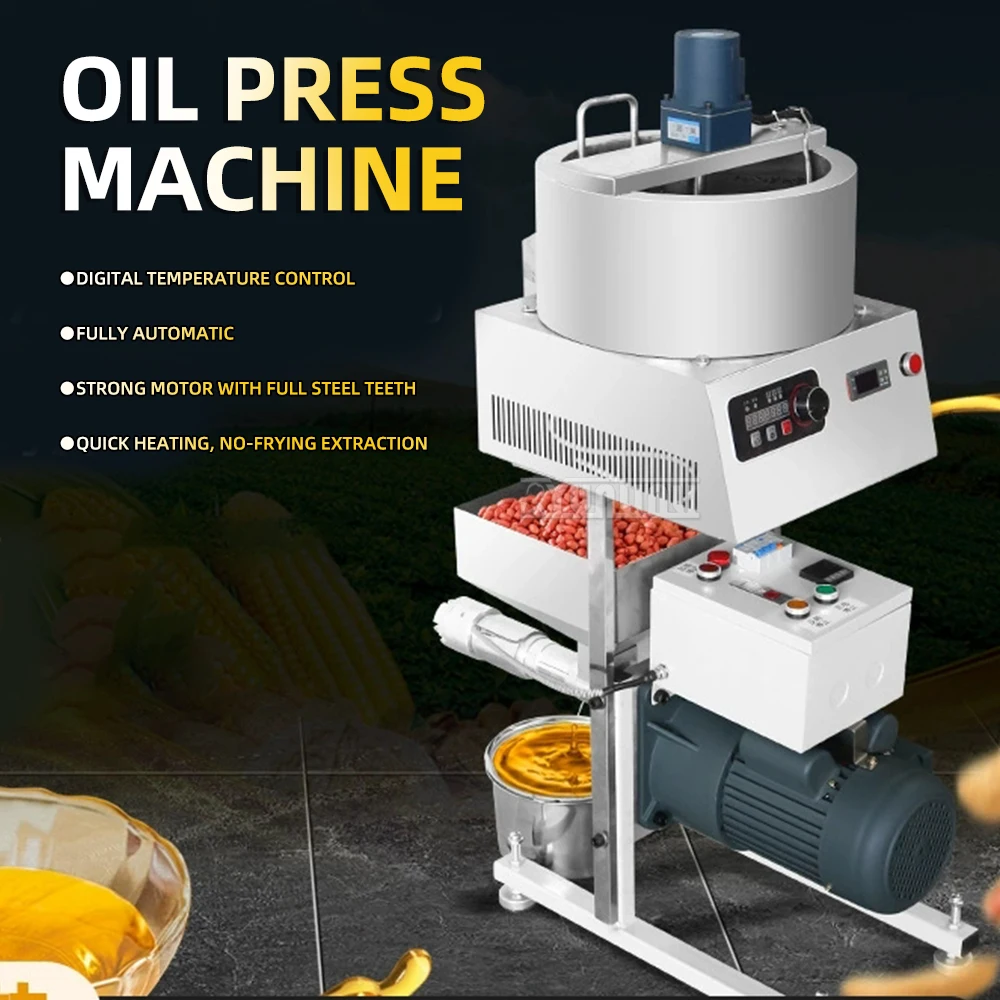 

WS-SY3000B Stainless Steel Commercial Oil Press with Frying Pan - Kitchen Essential for Healthy Cooking And Oil Extraction
