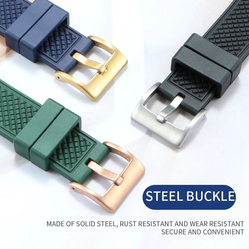 Beznarzędziowy gumowy pasek do T-SPORT T1166 pilots s bransoletka Seiko Breitling Sport diving bransoletka 18/20/22/24mm akcesoria do paska