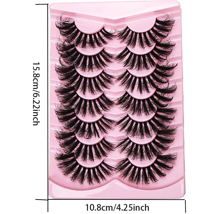 ファッショナブルで魅力的なつけまつげ 7 組、ナチュラル、カール、ふわふわ、毎日のメイクやデートのメイクに最適です。