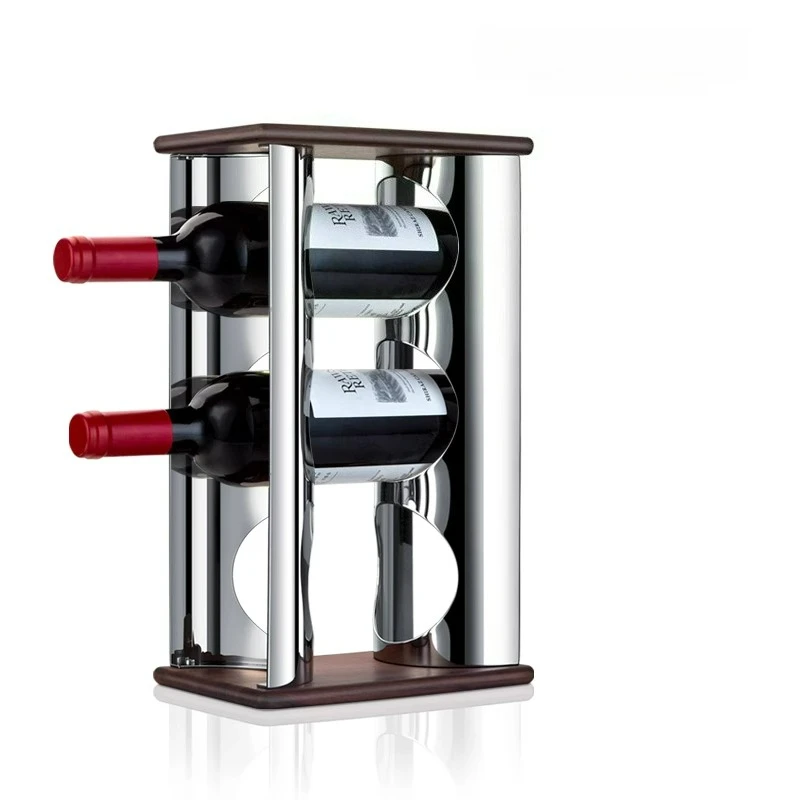 Noce di lusso leggera con portabottiglie in acciaio inossidabile portaoggetti per uva