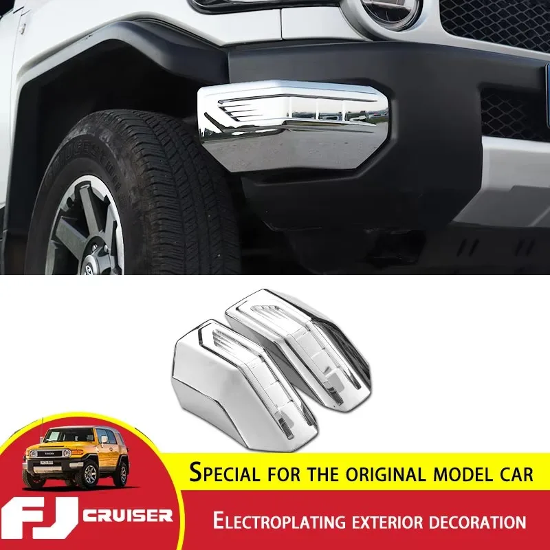 For Toyota FJ Cruiser Front Bumper Corner Protection Frame ABS Chromium Styling FJ Cruiser Electroplating Exterior Accessories