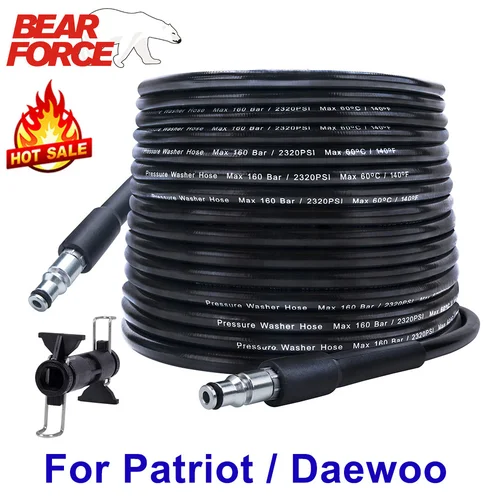 Imagen 1 del producto Manguera de limpieza de agua para lavadora de coche de alta presión, cable de tubo, manguera de extensión para lavadora de alta presión, manguera de agua para Patriot Daewoo, 10m