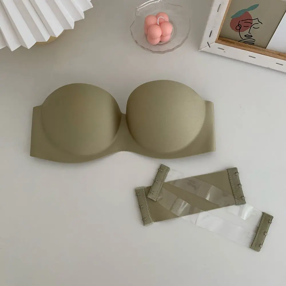 

With Extension Belt Tube Top NO Steel Ring Invisible Bra Sexy Strapless Bra Without Straps Bralette Chest Wrap Women Bras