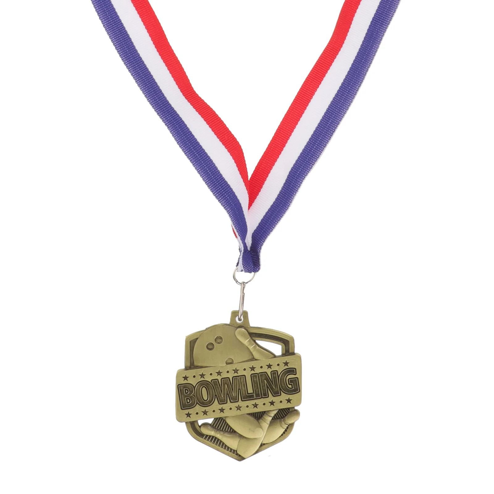 Medalha de boliche decorativa, medalha suspensa de jogo esportivo, medalha redonda de recompensa com fita, medalhas de boliche, prêmios de boliche