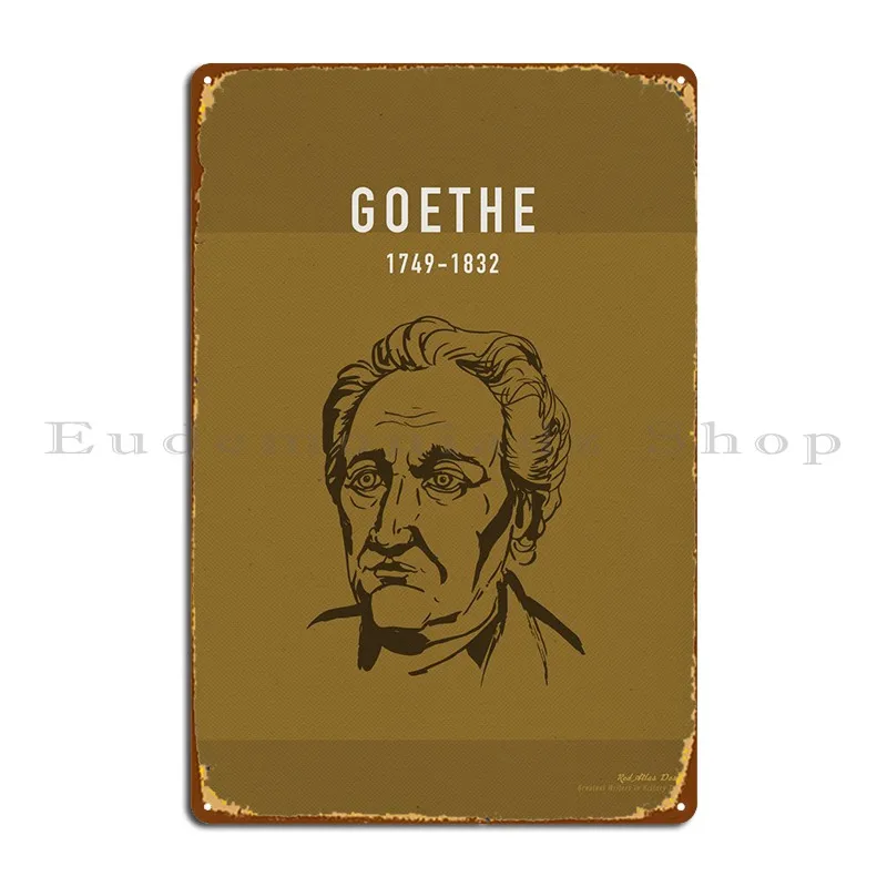 

Художественный металлический знак Goethe, картина для кинотеатра, индивидуальный кухонный жестяной знак, плакат