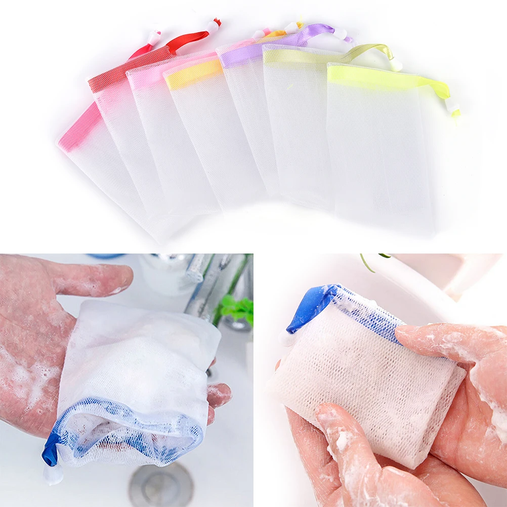 5X New Saving Cleanser Soap Foaming Facial Body Face Cleansing Net Bubble Bags