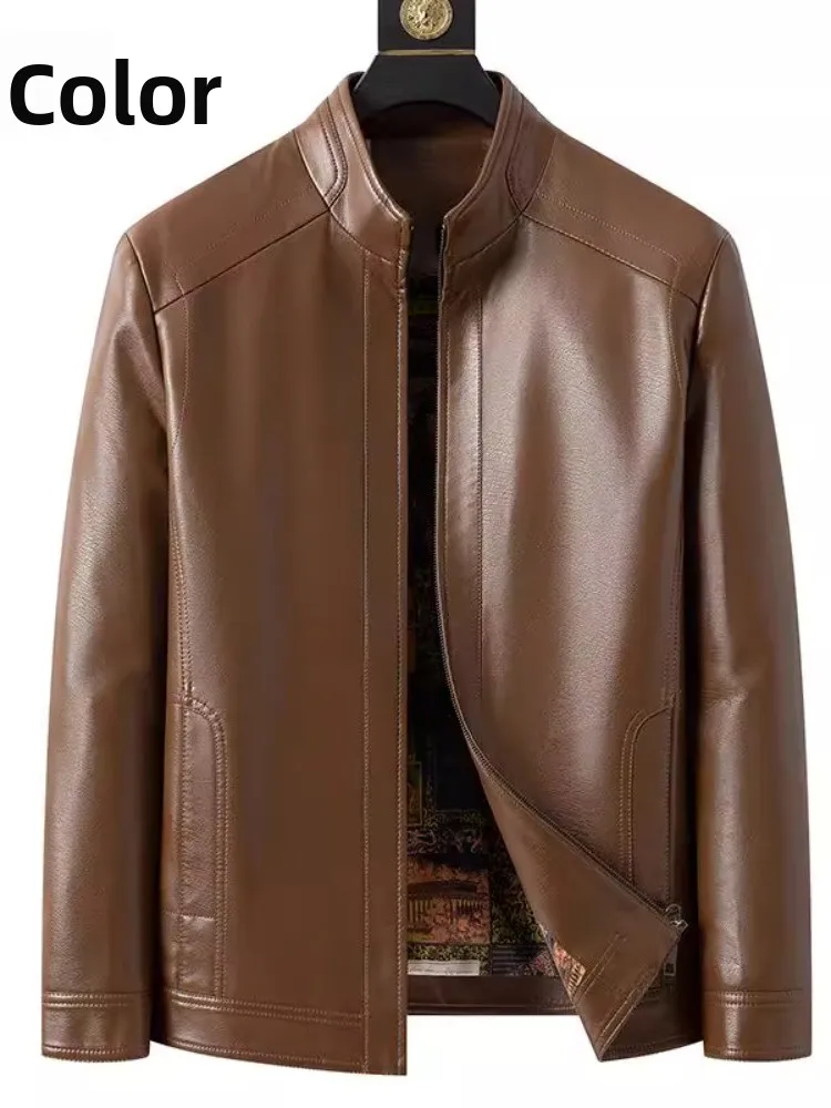 

Высококачественная зимняя мужская куртка из овечьей кожи с отложным воротником, повседневное пальто в деловом стиле, стандартная длина, верхняя одежда