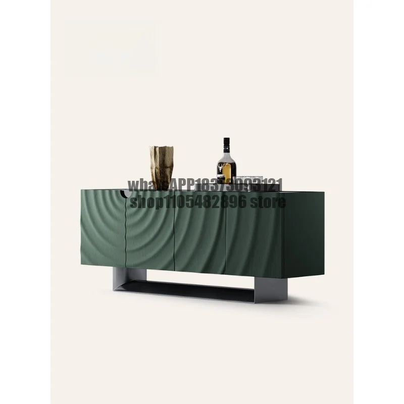 Entrance Cabinet Premium Wine Cabinet Ripple Natural Wind Natural Marble Side Cabinet