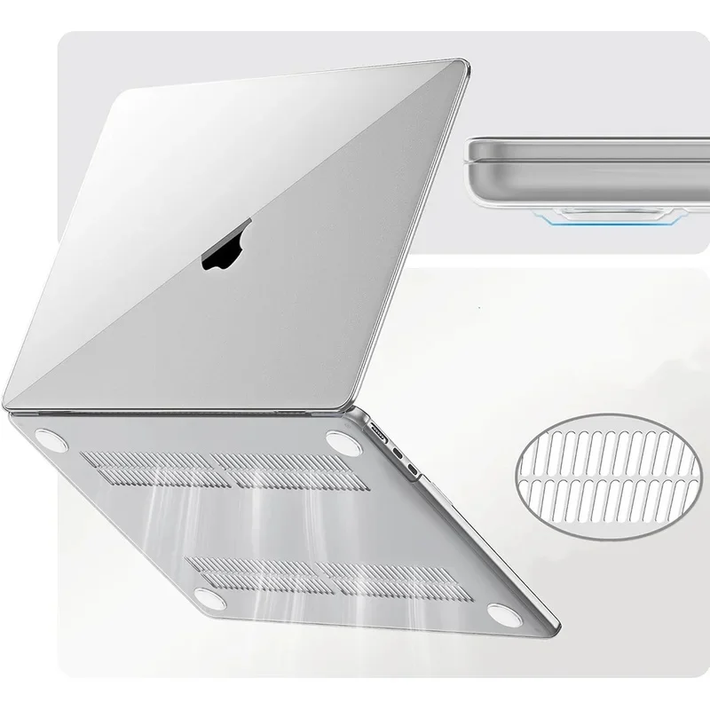 For MacBook Pro 14 16 Air 13 15 inch M5 M4 M3 M2 M1 2021-2026 Crystal Clear Case Match Model A3428 A3429 A3426 A3427 A3449 A3448