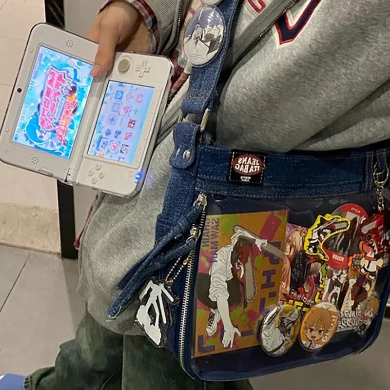 HAEX Y2K الدنيم Ita حقائب النساء ثقافة فرعية مصمم JK موحدة Crossbody حقيبة كتف عادية اليومية تخفيف الطلاب Bolso Mujer