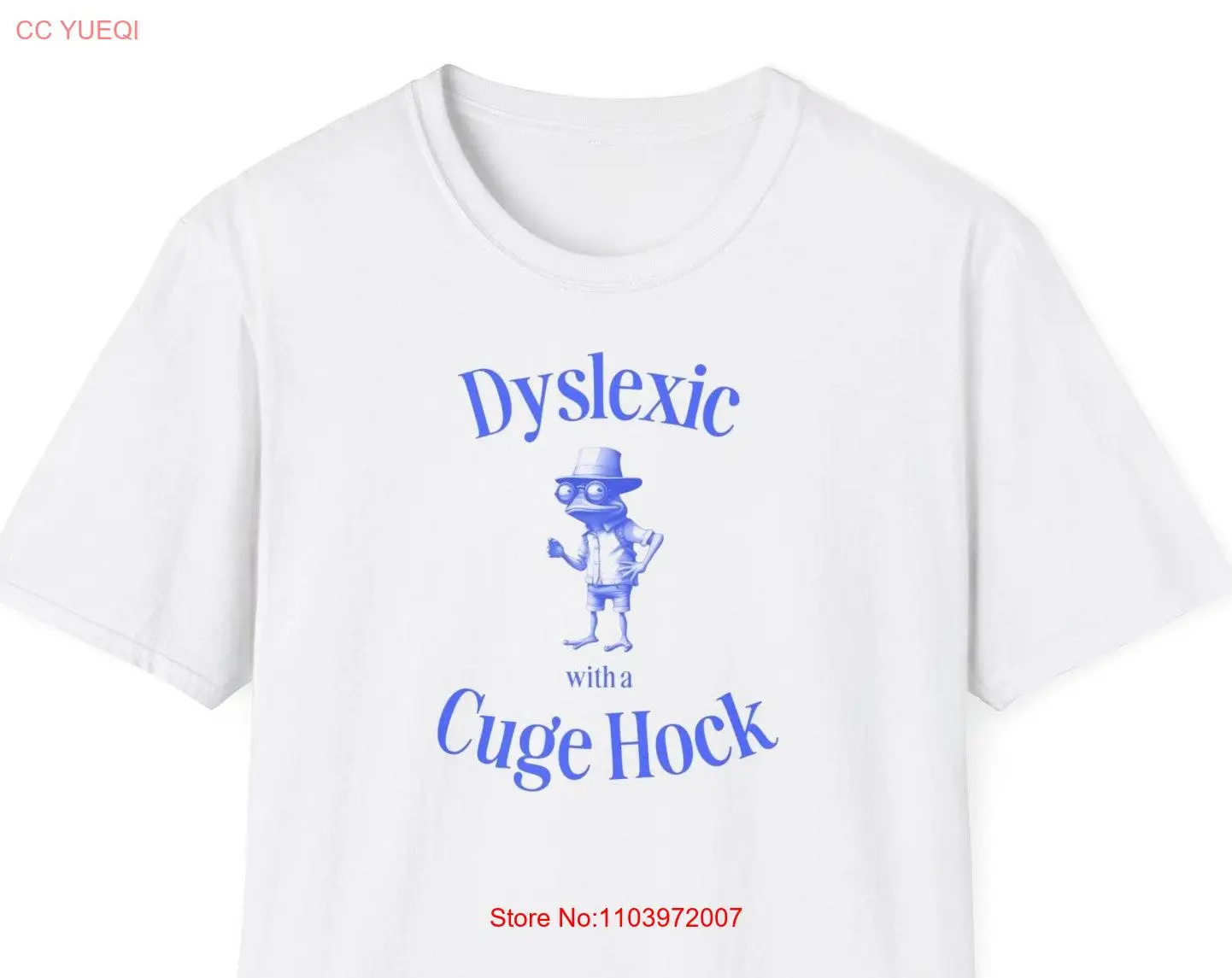 Футболка Dyslexic with a Cuge Hock, забавная футболка с дислексии, мем Y2k, тупая футболка с рисунком, глупый, саркастический, глупый, унисекс Футболка Dyslexic with a Cuge Hock, забавная футболка с дислексии, мем Y2k, тупая футболка с рисунком, глупый, саркастический, глупый, унисекс