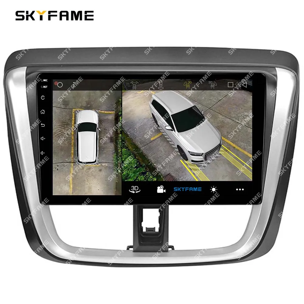 SKYFAME автомобильная рамка, лицевой адаптер, Android радиоприемник, комплект панели для установки приборной панели для Toyota Yaris Vios