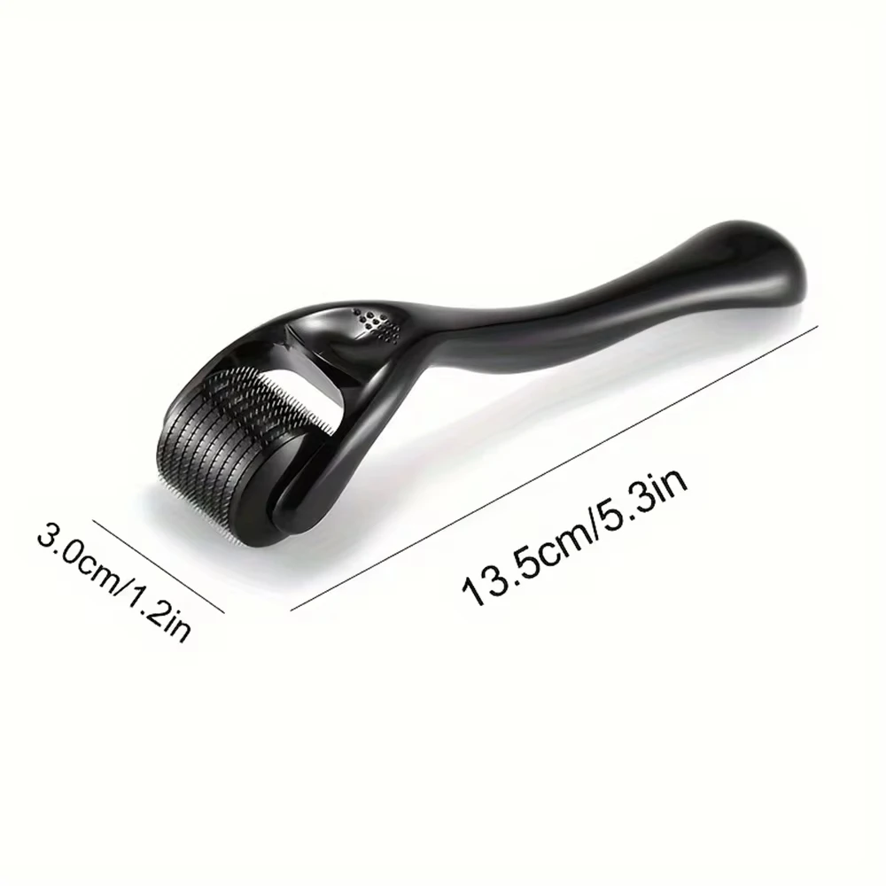 Derma Stamp Microneedling Face Roller Massager Lunghezza ago in titanio regolabile Cura della pelle Crescita della barba Rullo Derma per capelli del