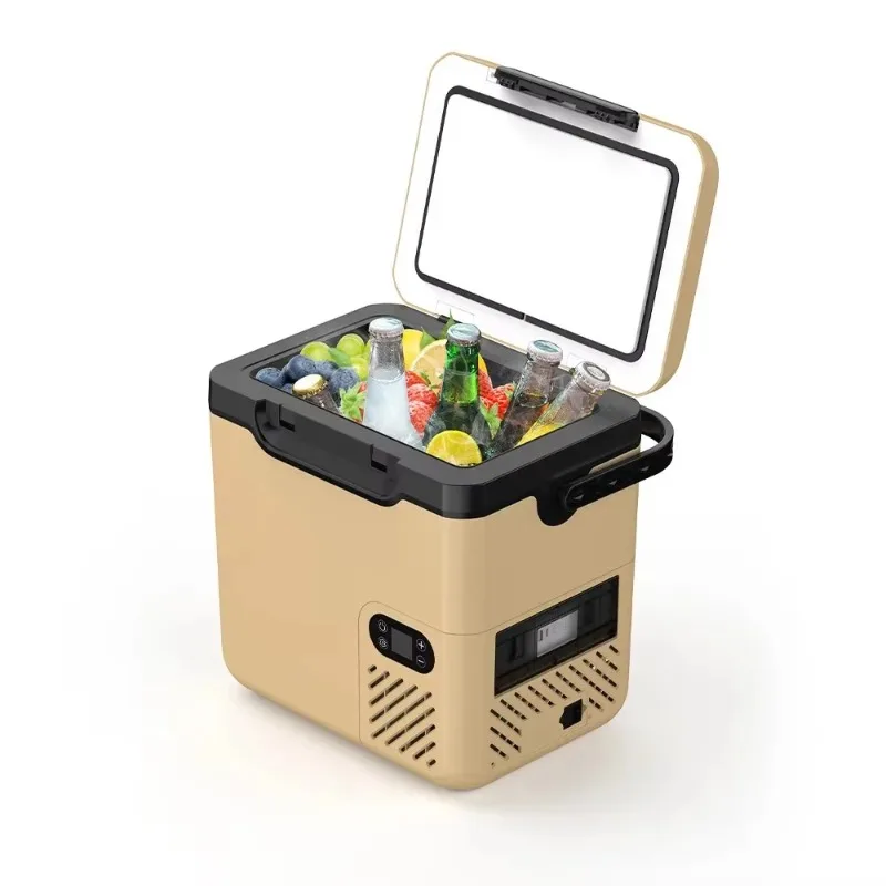 

【Best-selling】12L/18L Mini Portable Solar Cell Car Refrigerator Batter Cooling 12V/24v High Quality Compressor Outdoor Camping T