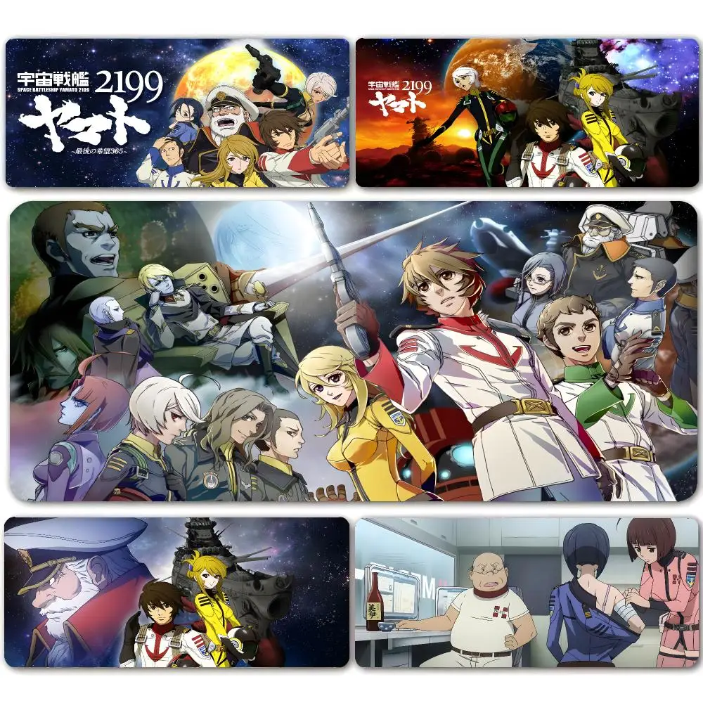 Space Battleship Yamato Susumu Kodai Large Mouse Pad For Computer Laptop Keyboard Gaming Desk Mat Gamer Office Accessories