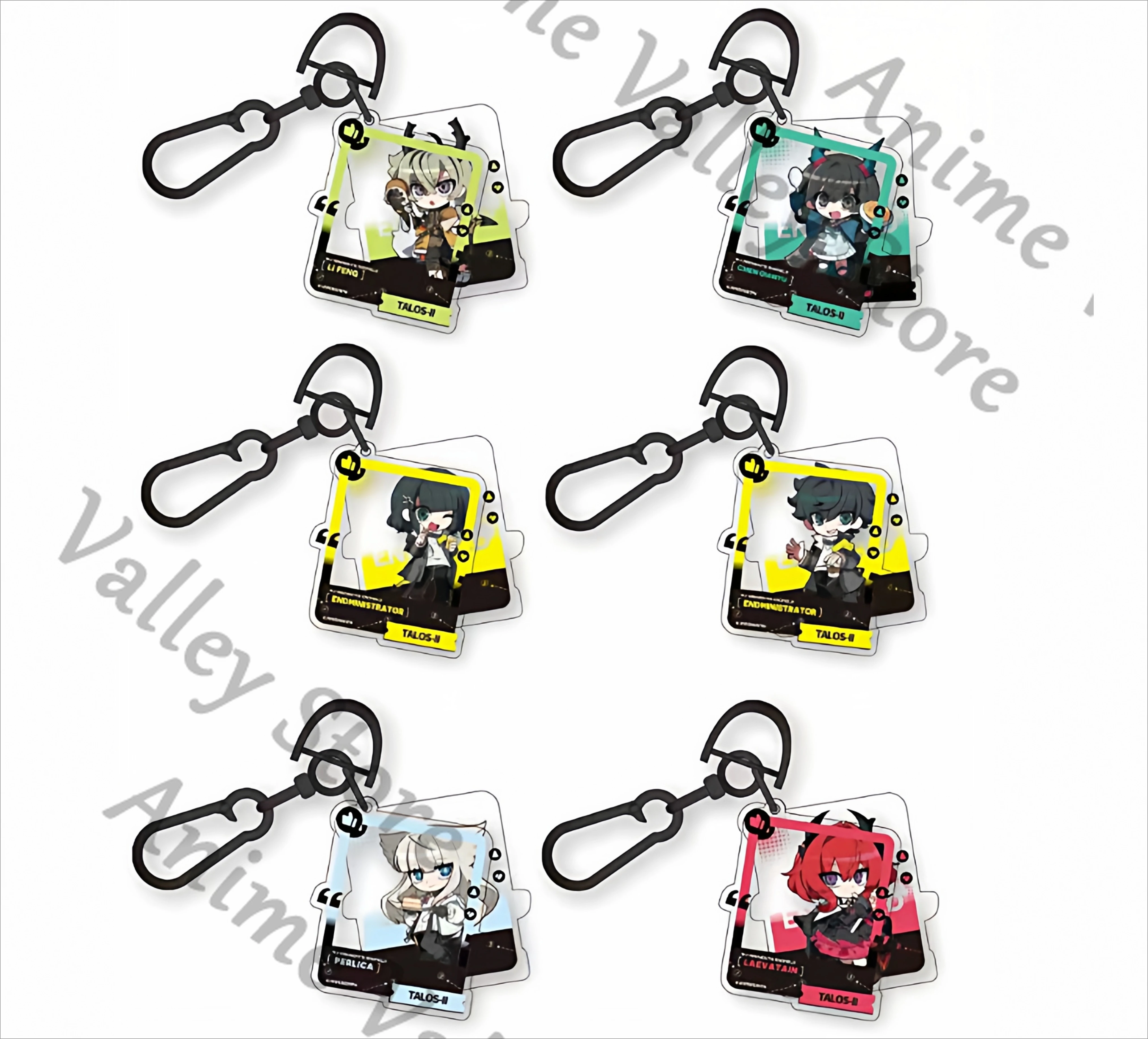 

Genuine Anime Arknights: Endfield Endministrator Chen Qianyu Laevatain Cosplay Cartoon Sliding Block Acrylic Keychain Pendant