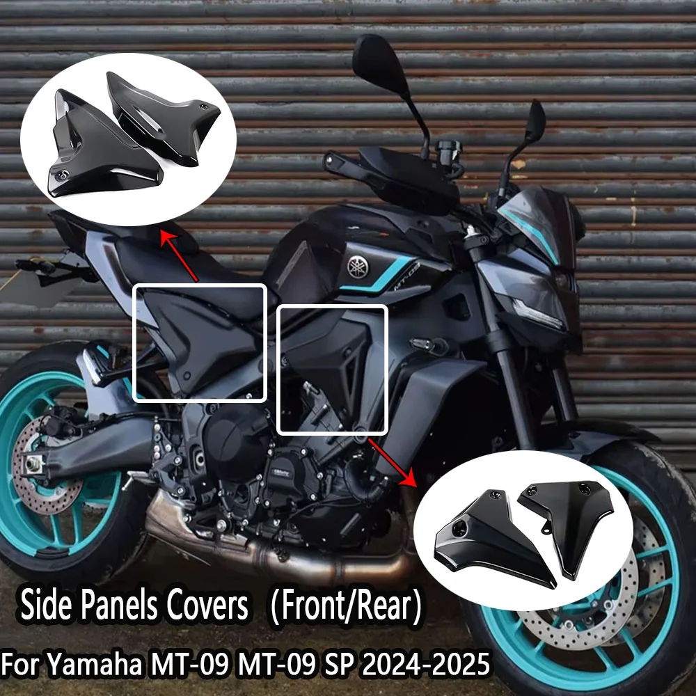 

New For Yamaha MT-09 MT-09 SP 2024-2025 Motorcycle Front/Rear Black ABS PlASTIC Side Panels Covers Accessory