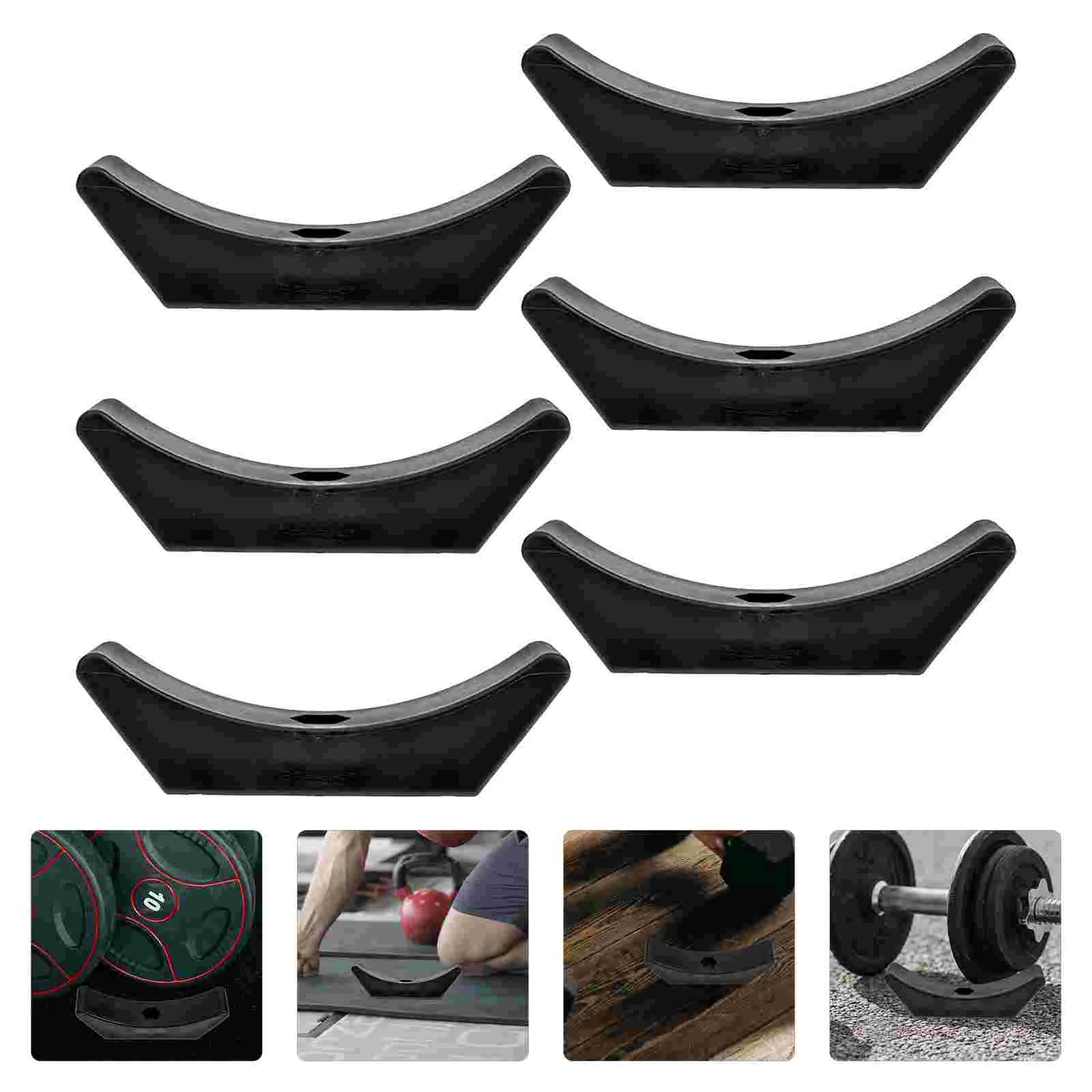 

6 Pcs Dumbbell Rack Saddle Bells Bracket Dumbbells Supply Hollowed Holder Floor for Home Display Replace