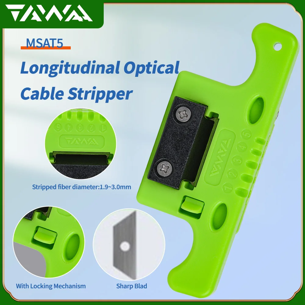 Replaceable Blade Mid-Span Access Tool MSAT5 Suit For 1.9-3.0mm Cable Consists of 5 Precision Slitting Grooves