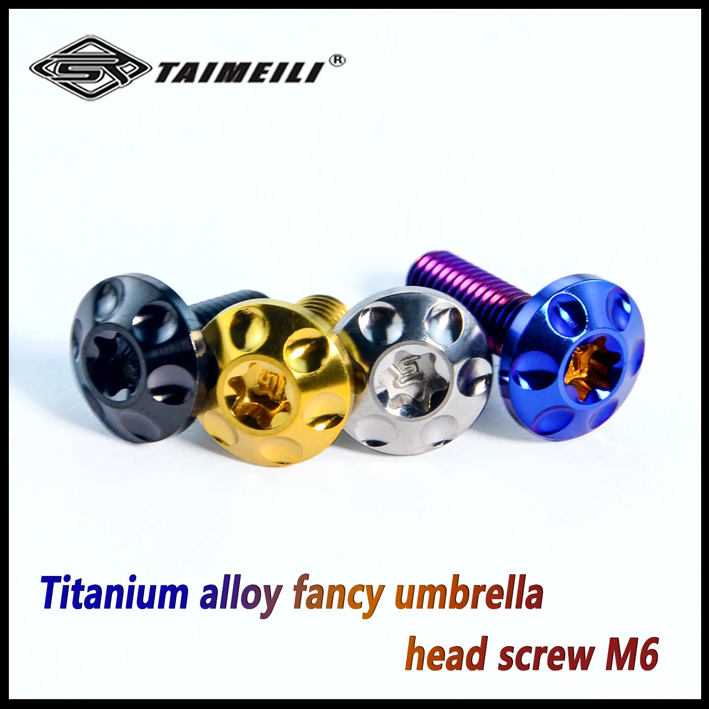 TAIMEILI  4Ppcs/8pcs/10pcsTitanium Alloy Screw M6X12/15/20/25mm Disc Screw Inner Plum Blossom Petal Head