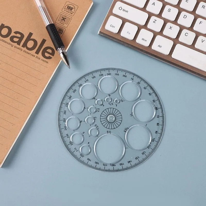 

10 шт. 360 ° Пластиковый циркуль-транспортир для черчения для студентов и дизайнеров
