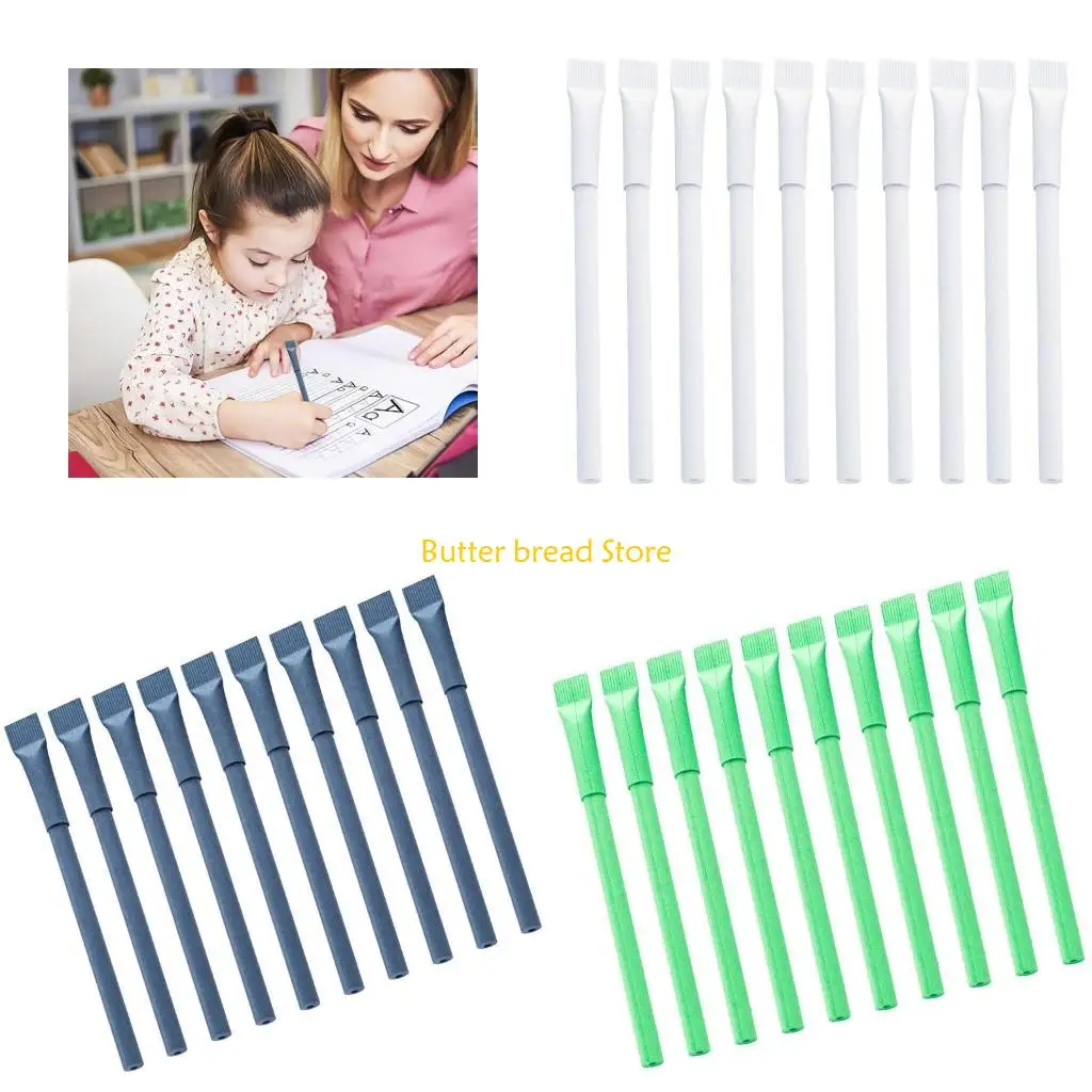 

W89C 10Pcs Recyclable Paper Ballpoint Pens Recyclable Biro Pens Guest Sign In Pen